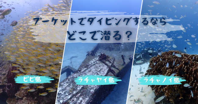プーケットのダイビングポイント比較|ピピ島・ラチャヤイ島・ラチャノイ島